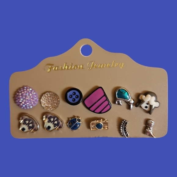 Assorted Single Earrings and One Pair Dog Earrings - Picture 1 of 3